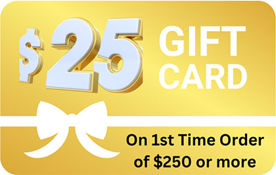 $25 gift card on 1st order